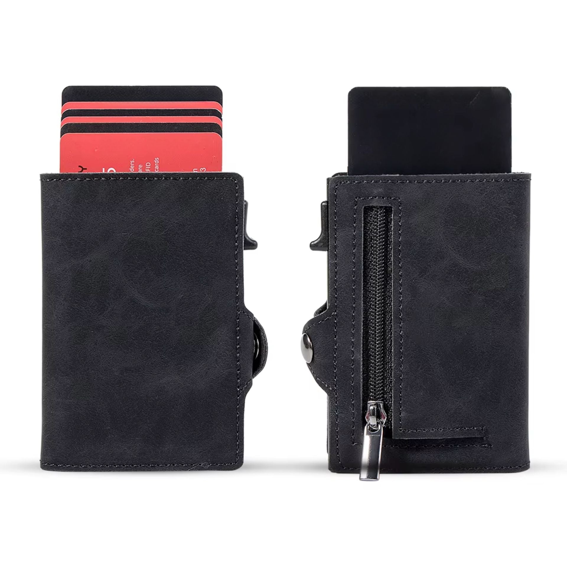 Billetera Tarjetero De Aluminio Black RFID Anti Clonación | Negro