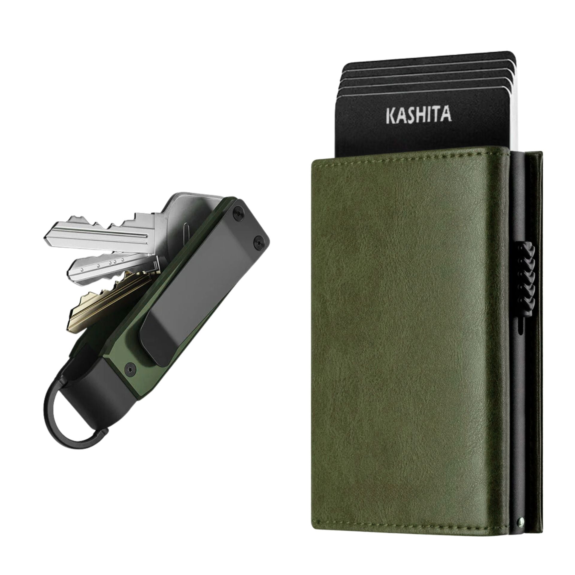 Army Green Pack | Kit Billetera + Llavero Verde