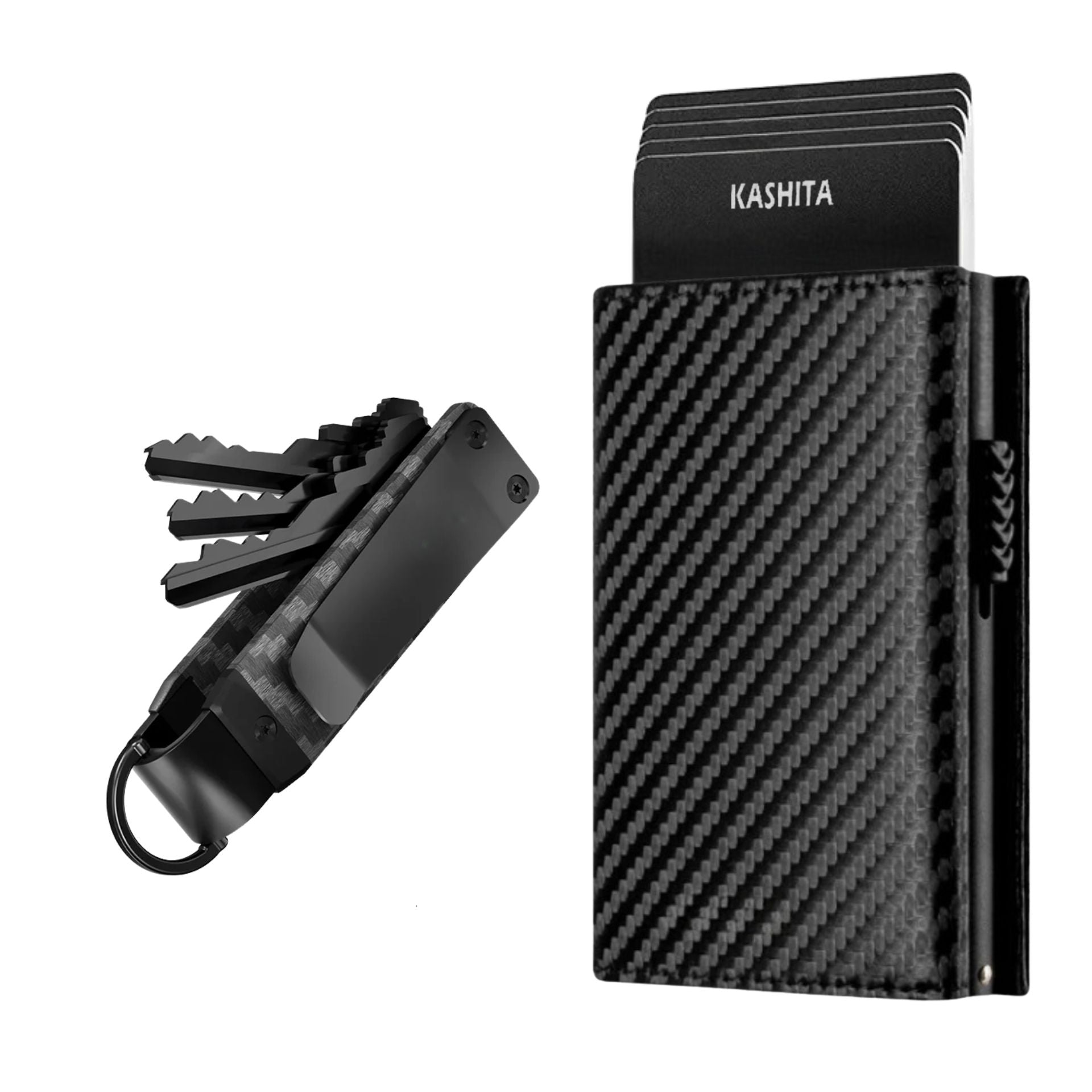 Carbon Fiber Pack | Kit Billetera + Llavero Carbon Fiber