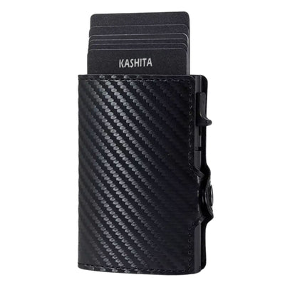 Billetera Tarjetero De Aluminio Carbon Fiber RFID Anti Clonación | Fibra de Carbono