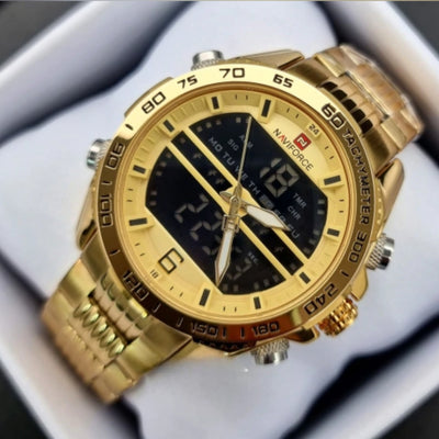 Reloj casual Dorado Análogo y Digital - NaviForce NF9195
