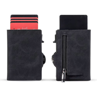 Billetera Tarjetero De Aluminio Black RFID Anti Clonación | Negro