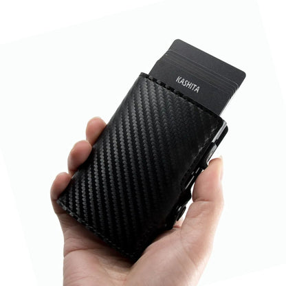 Billetera Tarjetero De Aluminio Carbon Fiber RFID Anti Clonación | Fibra de Carbono