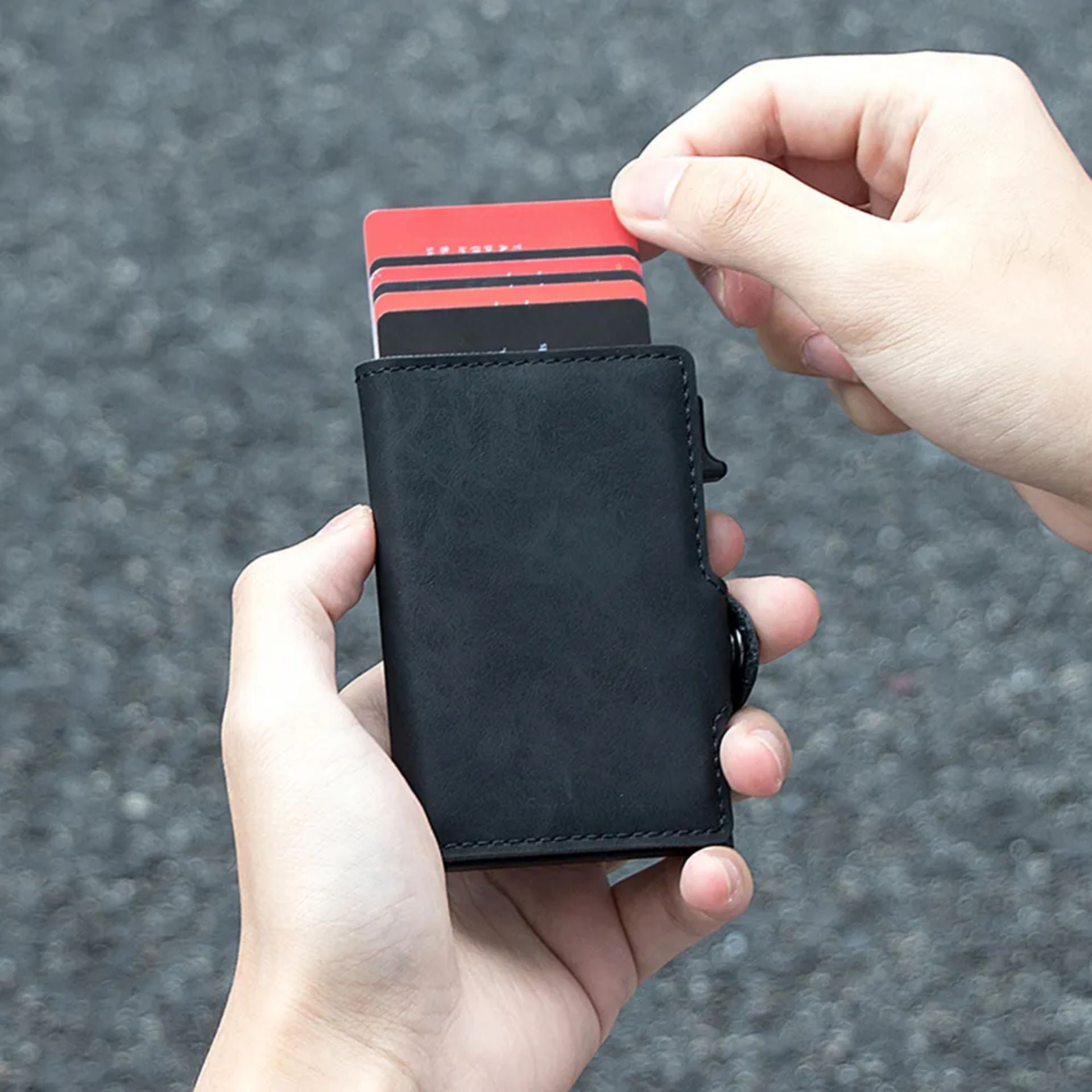 Billetera Tarjetero De Aluminio Black RFID Anti Clonación | Negro