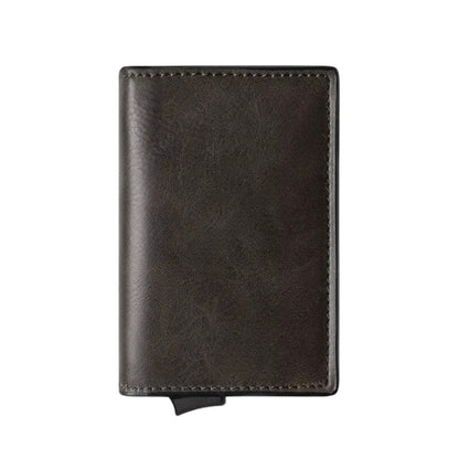 Billetera Tarjetero de aluminio tipo Cuero