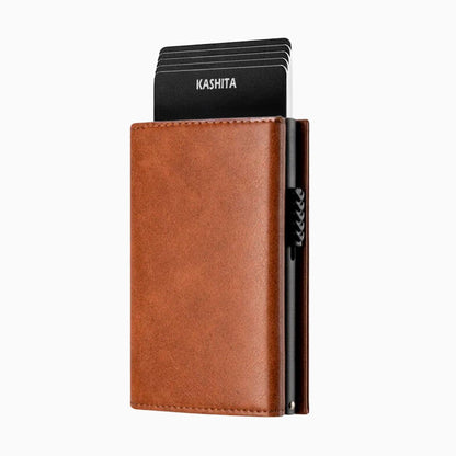 Billetera Caoba Salvaje - Cuero Liso